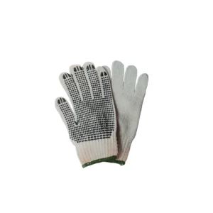 Guantes de Hilo genérico 4 Hebras Algodón Pvc Blanco